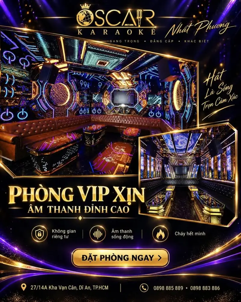 Oscar Nhất Phương – upscale karaoke, culinary and party space in Di An